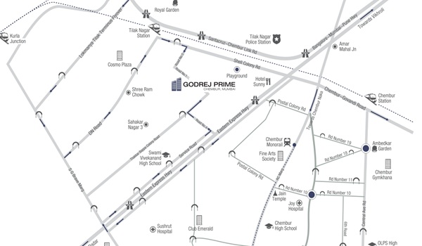 Godrej Prime Location Map